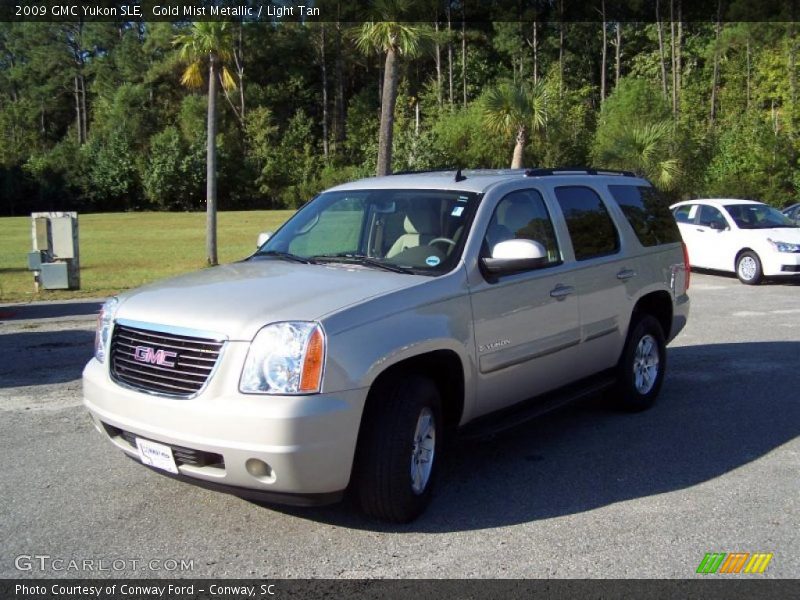 Gold Mist Metallic / Light Tan 2009 GMC Yukon SLE
