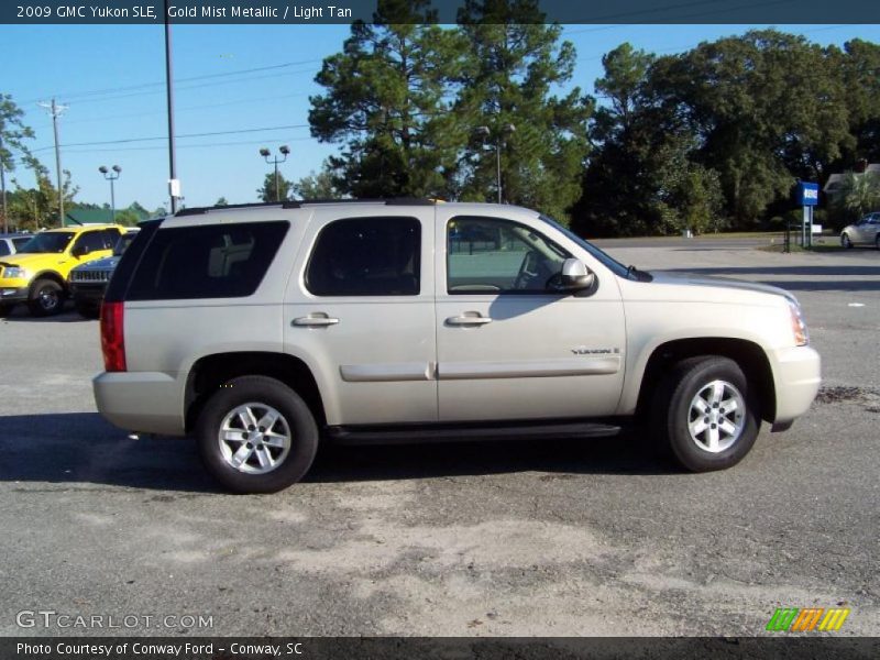 Gold Mist Metallic / Light Tan 2009 GMC Yukon SLE