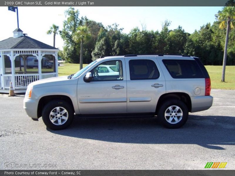 Gold Mist Metallic / Light Tan 2009 GMC Yukon SLE