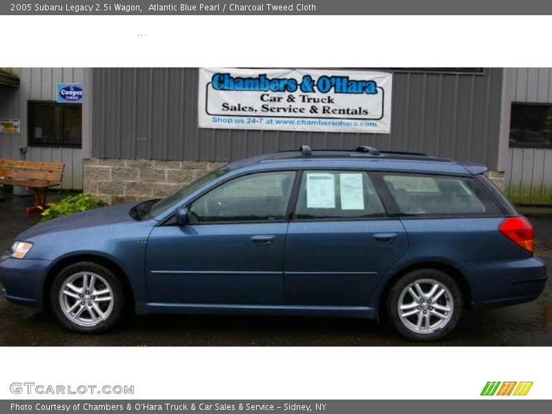 Atlantic Blue Pearl / Charcoal Tweed Cloth 2005 Subaru Legacy 2.5i Wagon