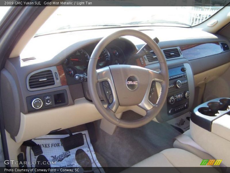 Gold Mist Metallic / Light Tan 2009 GMC Yukon SLE