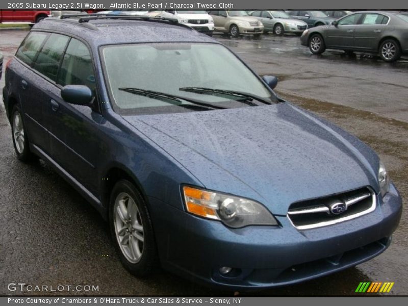Atlantic Blue Pearl / Charcoal Tweed Cloth 2005 Subaru Legacy 2.5i Wagon