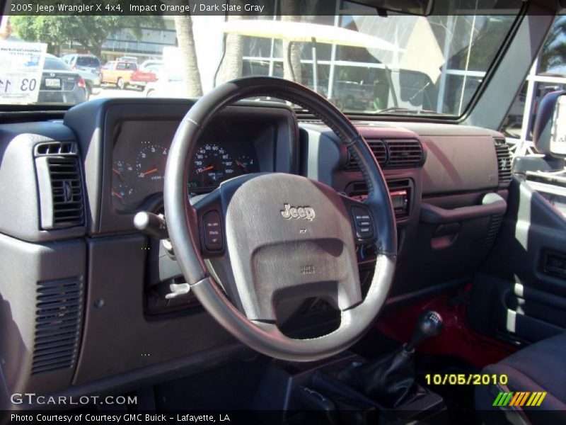 Impact Orange / Dark Slate Gray 2005 Jeep Wrangler X 4x4
