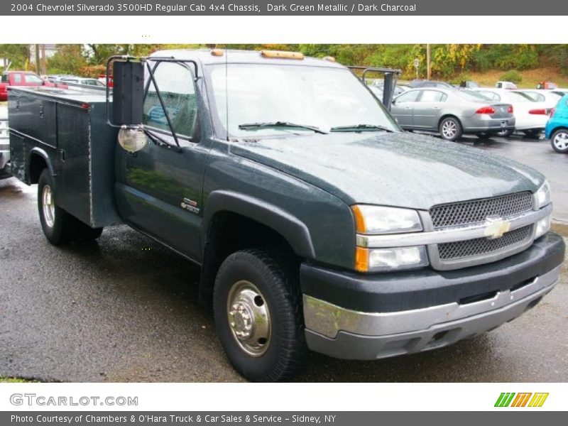 Dark Green Metallic / Dark Charcoal 2004 Chevrolet Silverado 3500HD Regular Cab 4x4 Chassis