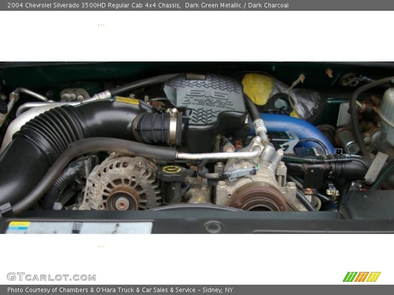 Dark Green Metallic / Dark Charcoal 2004 Chevrolet Silverado 3500HD Regular Cab 4x4 Chassis