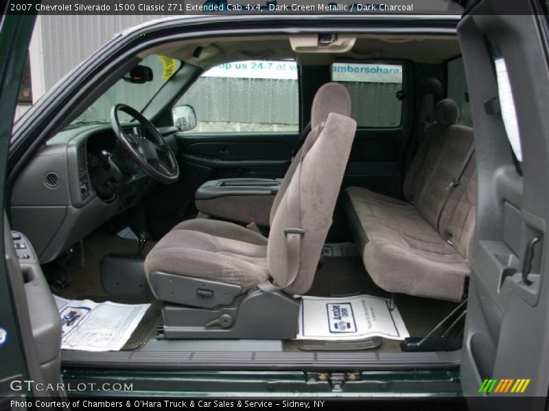 Dark Green Metallic / Dark Charcoal 2007 Chevrolet Silverado 1500 Classic Z71 Extended Cab 4x4