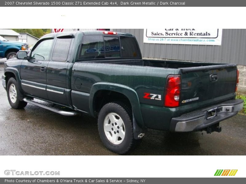 Dark Green Metallic / Dark Charcoal 2007 Chevrolet Silverado 1500 Classic Z71 Extended Cab 4x4