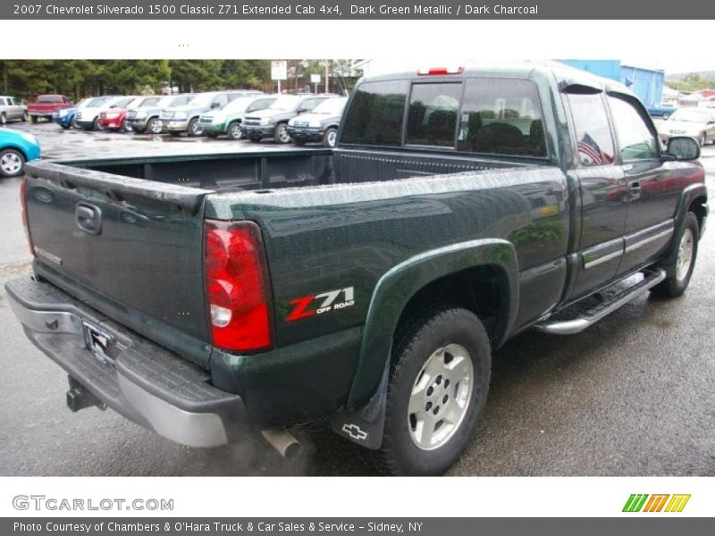 Dark Green Metallic / Dark Charcoal 2007 Chevrolet Silverado 1500 Classic Z71 Extended Cab 4x4