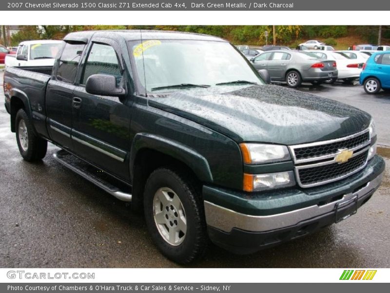 Dark Green Metallic / Dark Charcoal 2007 Chevrolet Silverado 1500 Classic Z71 Extended Cab 4x4