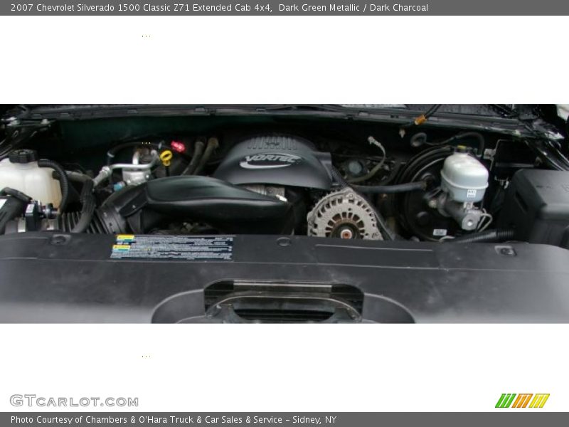 Dark Green Metallic / Dark Charcoal 2007 Chevrolet Silverado 1500 Classic Z71 Extended Cab 4x4