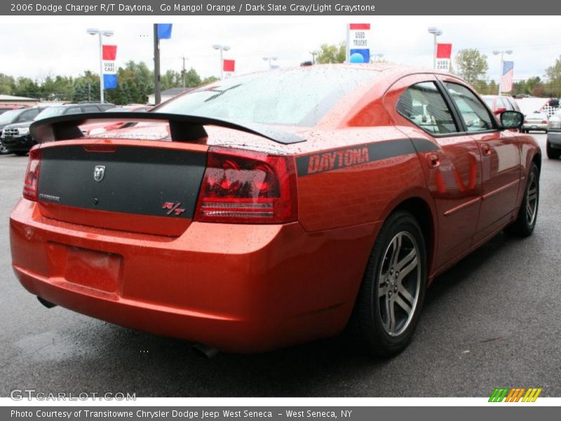 Go Mango! Orange / Dark Slate Gray/Light Graystone 2006 Dodge Charger R/T Daytona