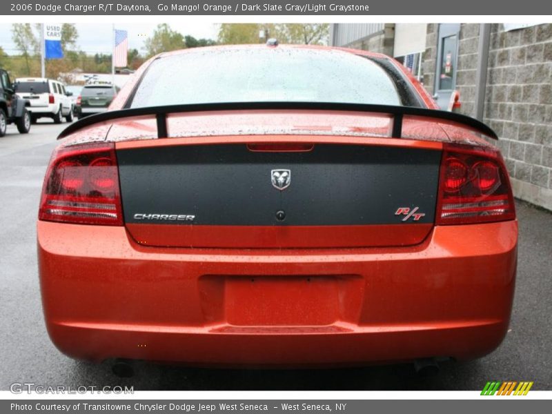 Go Mango! Orange / Dark Slate Gray/Light Graystone 2006 Dodge Charger R/T Daytona