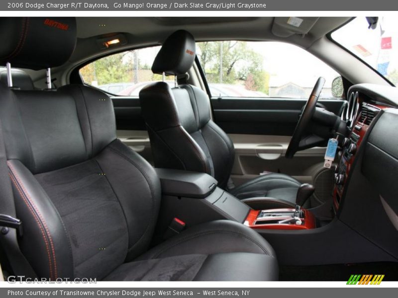 Go Mango! Orange / Dark Slate Gray/Light Graystone 2006 Dodge Charger R/T Daytona