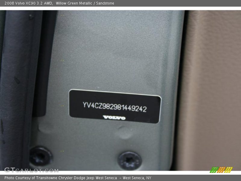Willow Green Metallic / Sandstone 2008 Volvo XC90 3.2 AWD