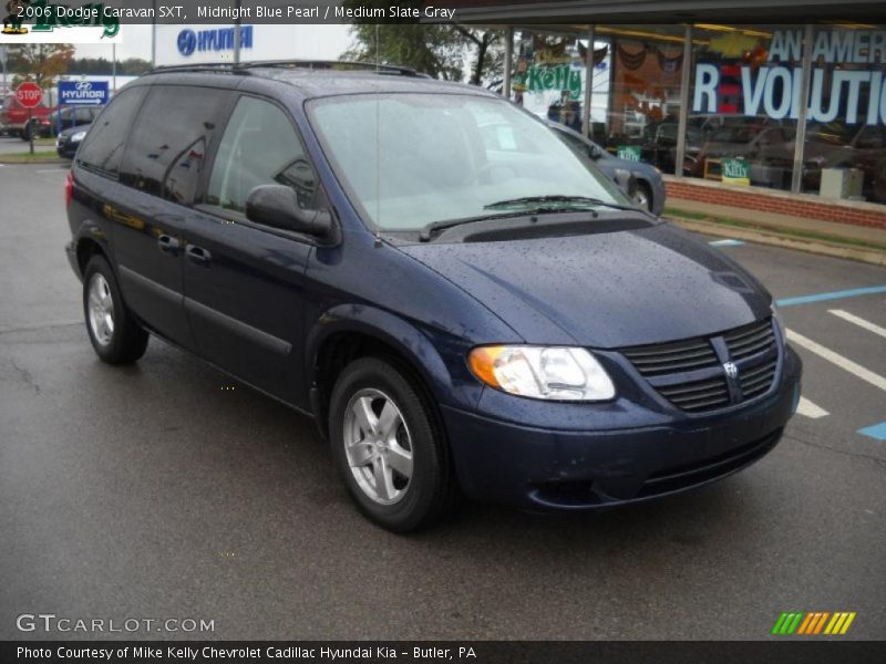 Midnight Blue Pearl / Medium Slate Gray 2006 Dodge Caravan SXT