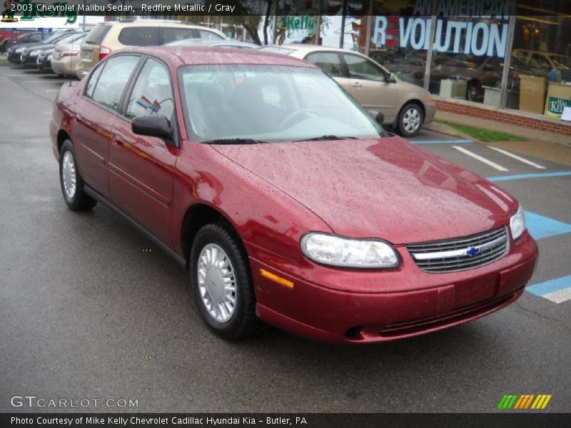 Redfire Metallic / Gray 2003 Chevrolet Malibu Sedan
