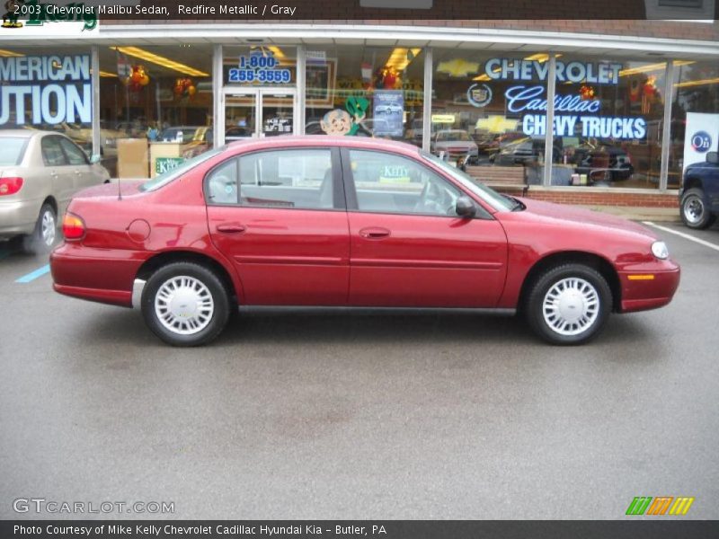 Redfire Metallic / Gray 2003 Chevrolet Malibu Sedan