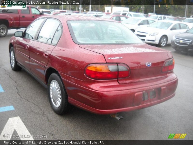 Redfire Metallic / Gray 2003 Chevrolet Malibu Sedan