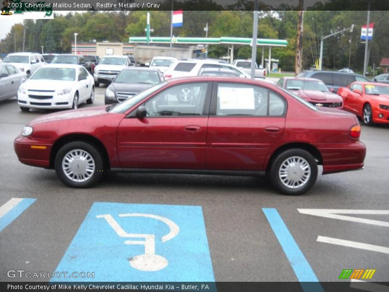 Redfire Metallic / Gray 2003 Chevrolet Malibu Sedan