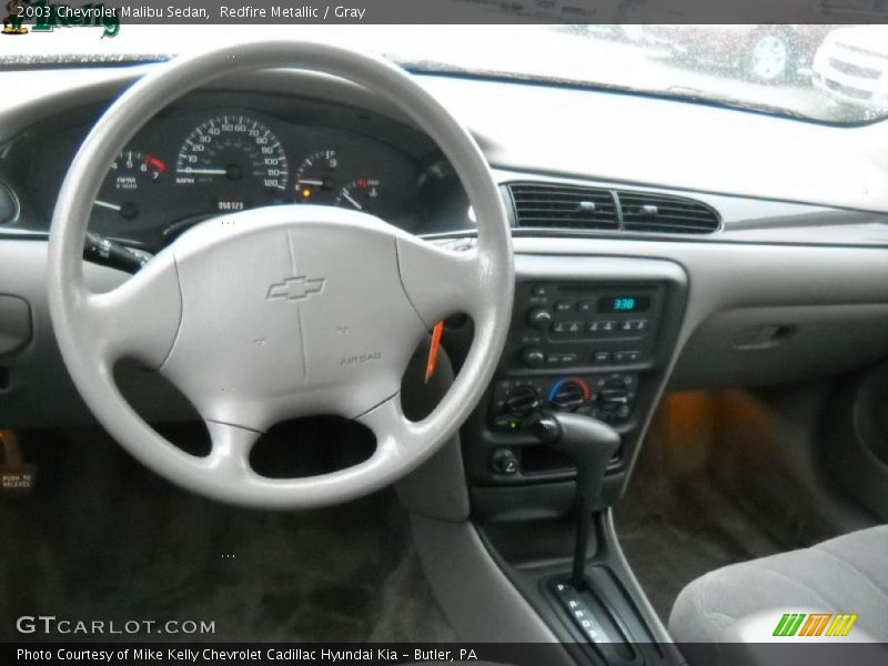 Redfire Metallic / Gray 2003 Chevrolet Malibu Sedan