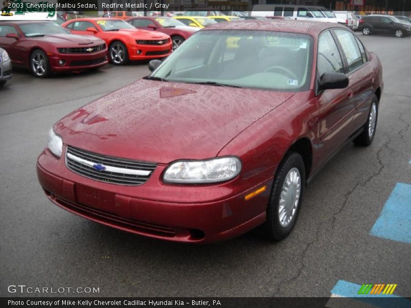 Redfire Metallic / Gray 2003 Chevrolet Malibu Sedan