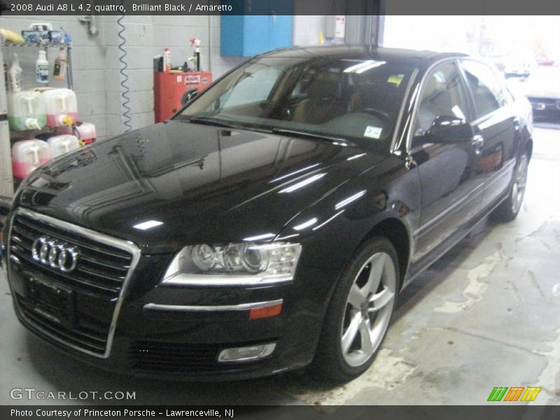 Brilliant Black / Amaretto 2008 Audi A8 L 4.2 quattro