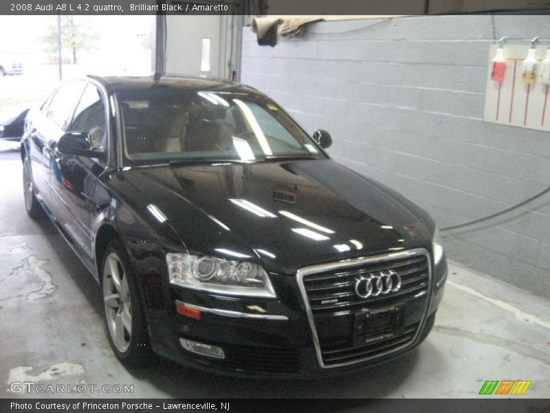 Brilliant Black / Amaretto 2008 Audi A8 L 4.2 quattro