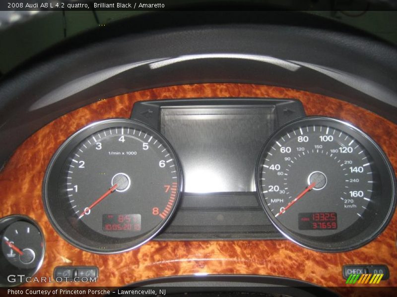 Brilliant Black / Amaretto 2008 Audi A8 L 4.2 quattro