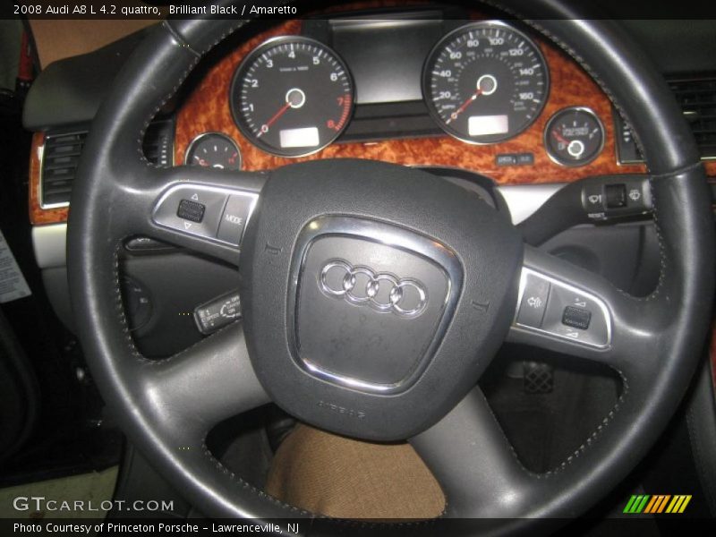 Brilliant Black / Amaretto 2008 Audi A8 L 4.2 quattro