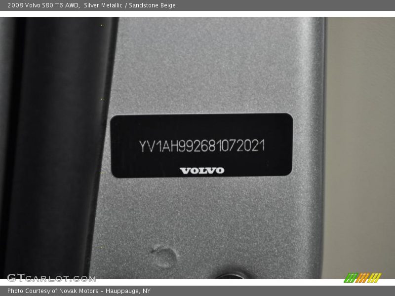 Silver Metallic / Sandstone Beige 2008 Volvo S80 T6 AWD