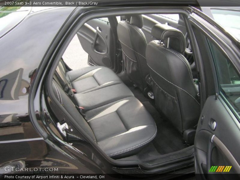 Black / Black/Gray 2007 Saab 9-3 Aero Convertible