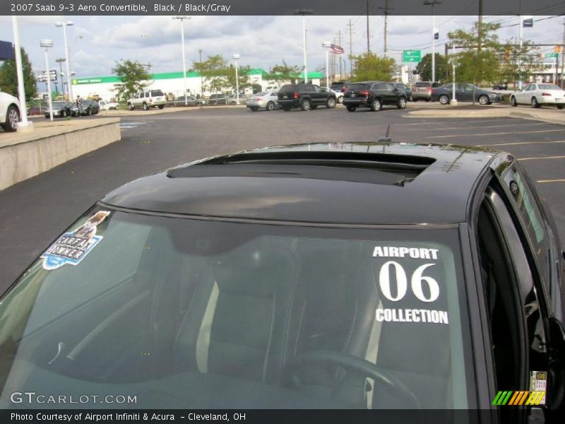 Black / Black/Gray 2007 Saab 9-3 Aero Convertible