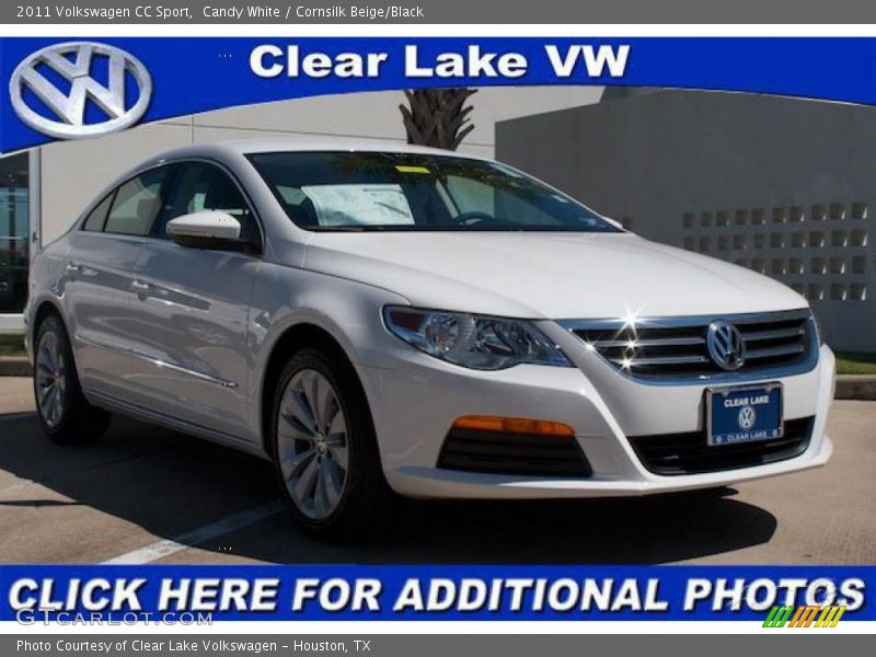 Candy White / Cornsilk Beige/Black 2011 Volkswagen CC Sport