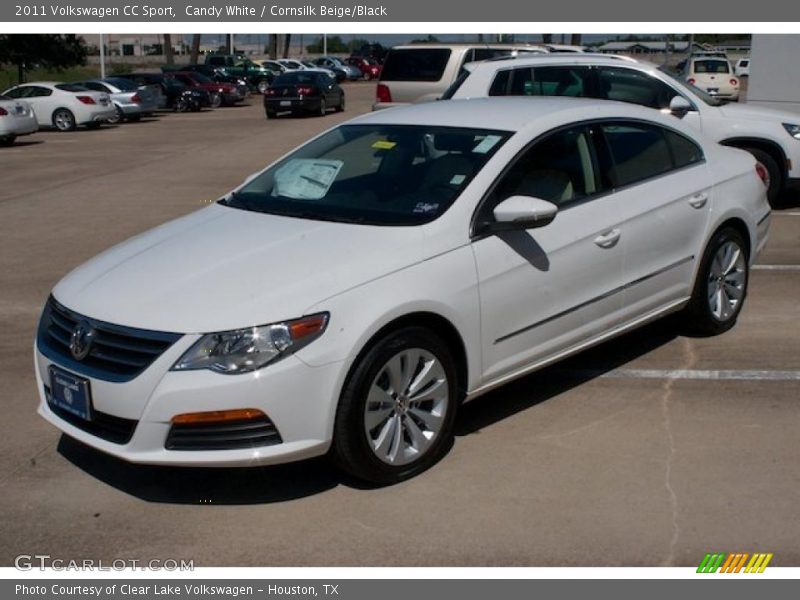 Candy White / Cornsilk Beige/Black 2011 Volkswagen CC Sport