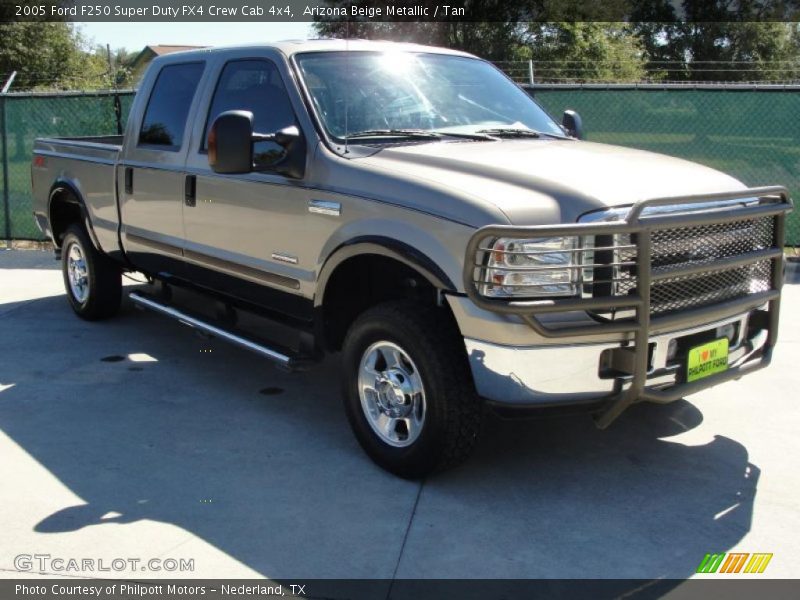 Arizona Beige Metallic / Tan 2005 Ford F250 Super Duty FX4 Crew Cab 4x4