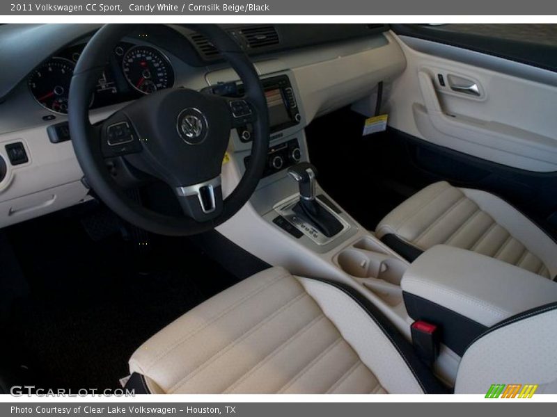 Candy White / Cornsilk Beige/Black 2011 Volkswagen CC Sport