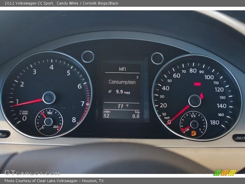 Candy White / Cornsilk Beige/Black 2011 Volkswagen CC Sport