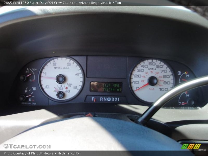 Arizona Beige Metallic / Tan 2005 Ford F250 Super Duty FX4 Crew Cab 4x4