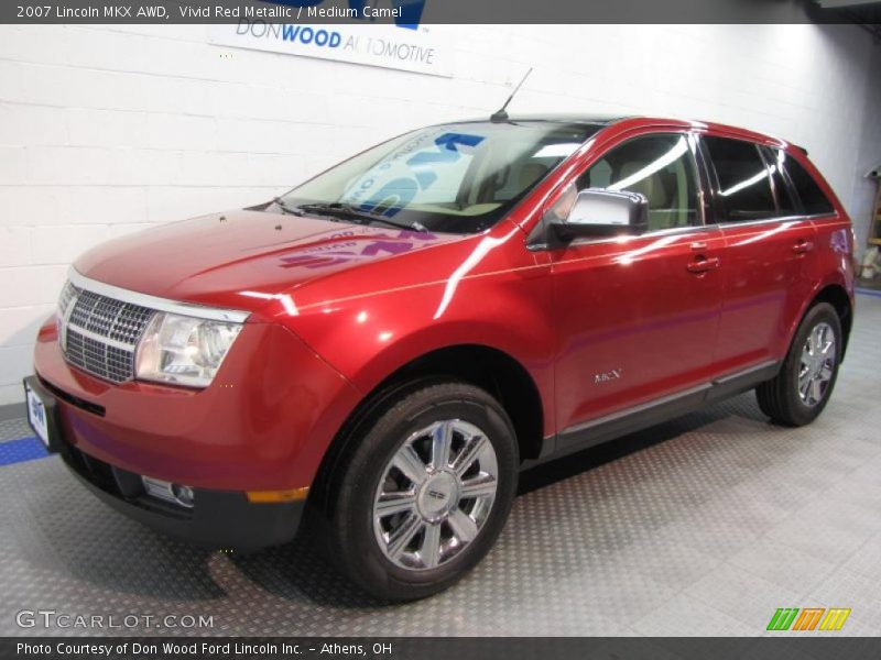 Vivid Red Metallic / Medium Camel 2007 Lincoln MKX AWD