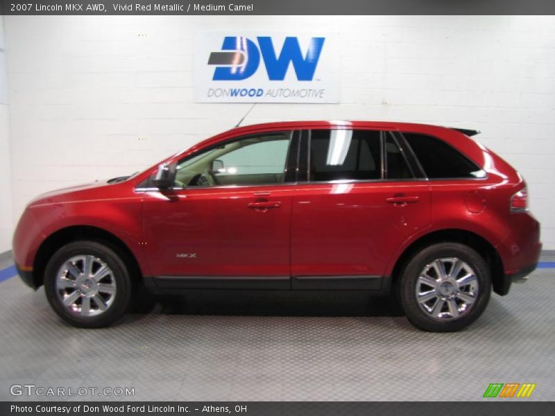 Vivid Red Metallic / Medium Camel 2007 Lincoln MKX AWD