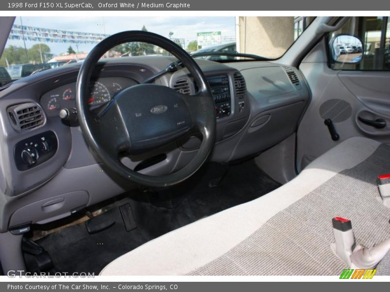 Oxford White / Medium Graphite 1998 Ford F150 XL SuperCab
