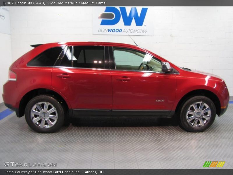Vivid Red Metallic / Medium Camel 2007 Lincoln MKX AWD