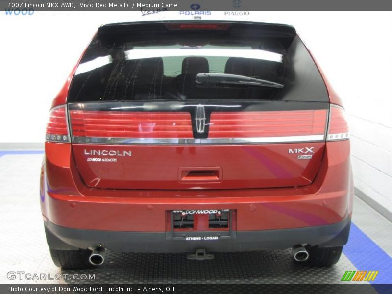Vivid Red Metallic / Medium Camel 2007 Lincoln MKX AWD