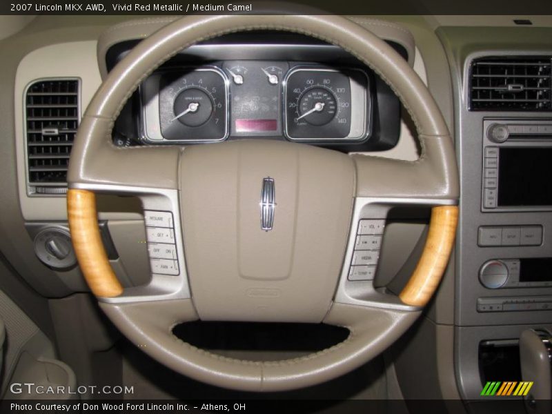 Vivid Red Metallic / Medium Camel 2007 Lincoln MKX AWD