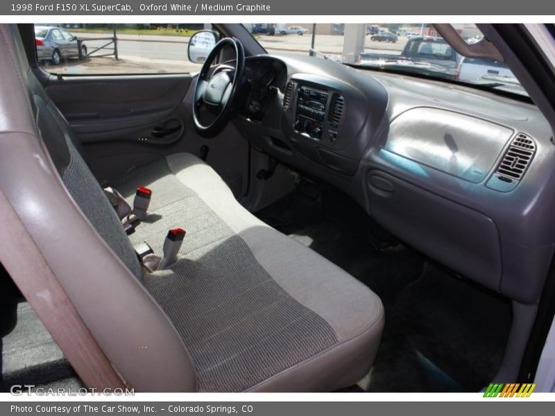 Oxford White / Medium Graphite 1998 Ford F150 XL SuperCab