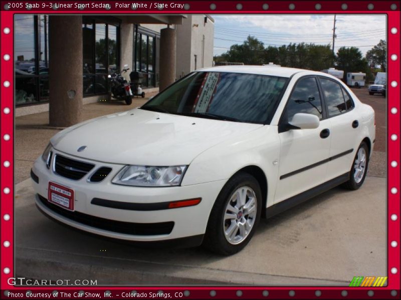 Polar White / Slate Gray 2005 Saab 9-3 Linear Sport Sedan