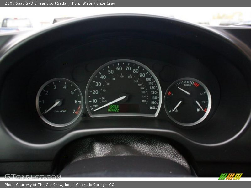 Polar White / Slate Gray 2005 Saab 9-3 Linear Sport Sedan