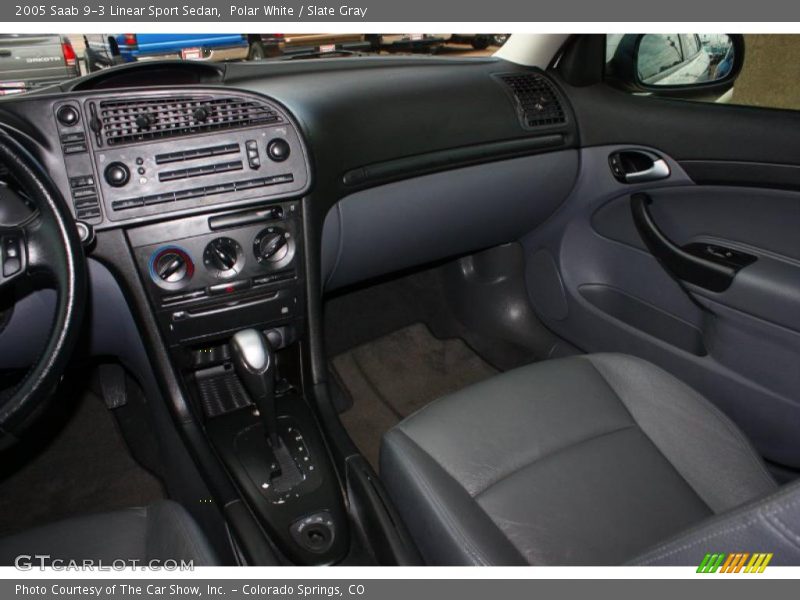 Polar White / Slate Gray 2005 Saab 9-3 Linear Sport Sedan
