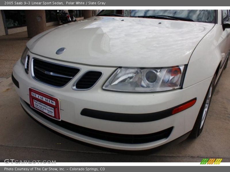 Polar White / Slate Gray 2005 Saab 9-3 Linear Sport Sedan