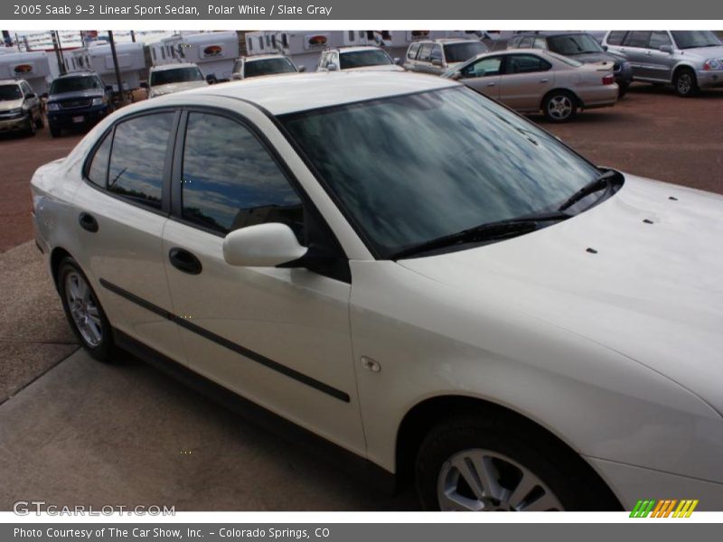 Polar White / Slate Gray 2005 Saab 9-3 Linear Sport Sedan